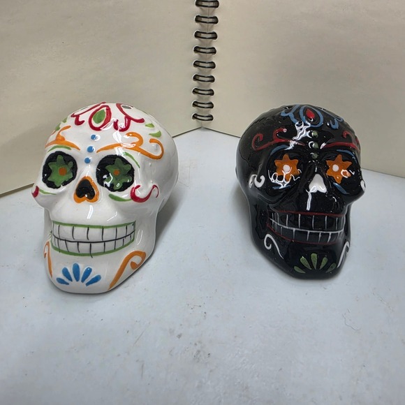 World Market Other - World Market Sugar Skull Salt and Pepper Shakers Set Day of the Dead Ceramic